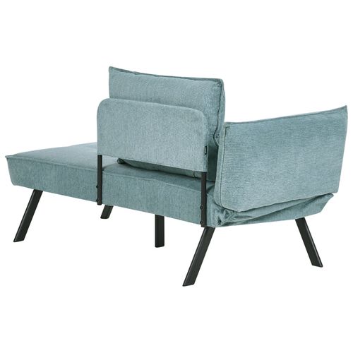 Chaise Longue Côté Gauche Rocamadour Tissu Bleu Clair