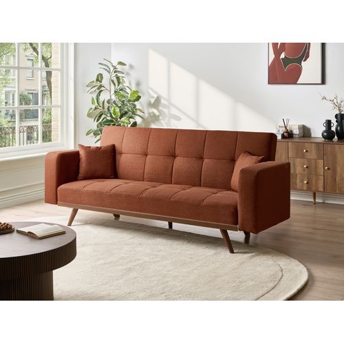 Canapé-lit 3 Places Hjulby Marron Doré