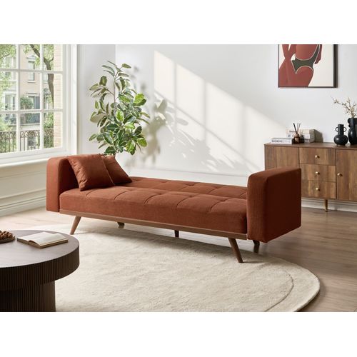 Canapé-lit 3 Places Hjulby Marron Doré