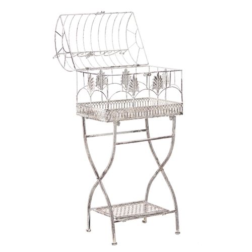 Ensemble De 2 Meubles De Rangement Sicily Métal 43/37 Cm 30/27 Cm Gris