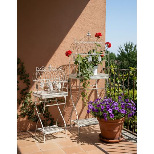 Ensemble De 2 Meubles De Rangement Sicily Métal 43/37 Cm 30/27 Cm Gris