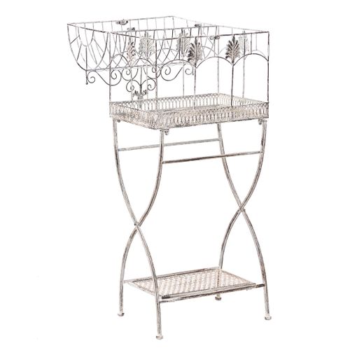 Ensemble De 2 Meubles De Rangement Sicily Métal 43/37 Cm 30/27 Cm Gris