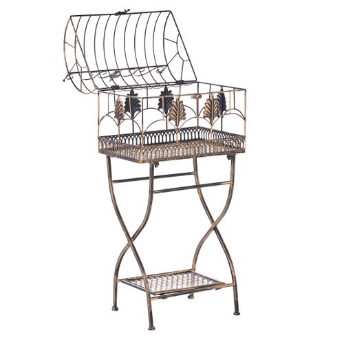 Ensemble De 2 Meubles De Rangement Sicily Métal 43/37 Cm 30/27 Cm Noir