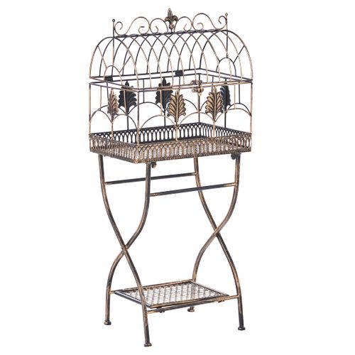 Ensemble De 2 Meubles De Rangement Sicily Métal 43/37 Cm 30/27 Cm Noir