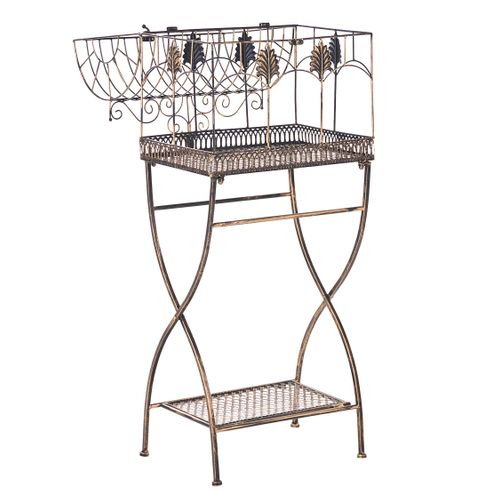 Ensemble De 2 Meubles De Rangement Sicily Métal 43/37 Cm 30/27 Cm Noir