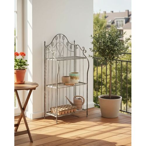 Meuble De Rangement Visano Métal 59 Cm 30 Cm Gris