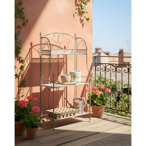 Meuble De Rangement Villadose Métal 60 Cm 30 Cm Gris