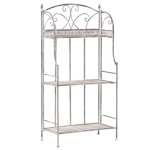 Meuble De Rangement Villadose Métal 60 Cm 30 Cm Gris