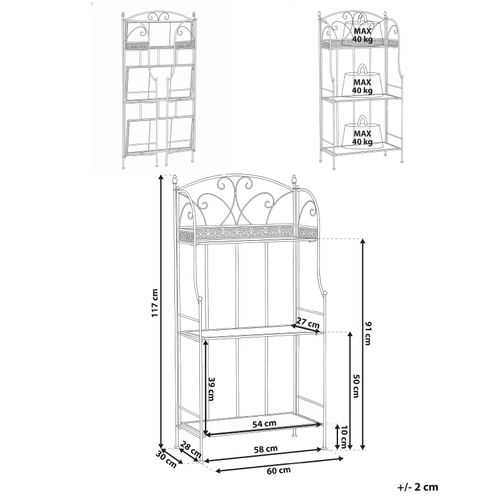 Meuble De Rangement Villadose Métal 60 Cm 30 Cm Noir