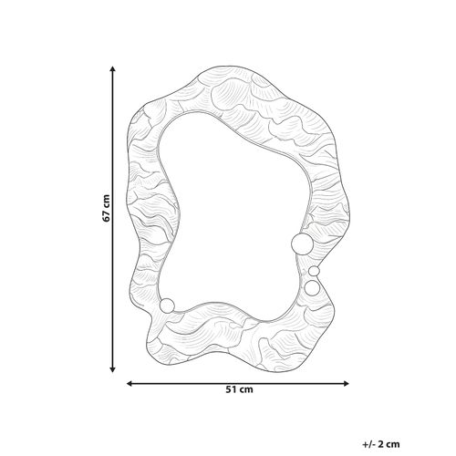 Miroir Linas 51 Cm 67 Cm Gris