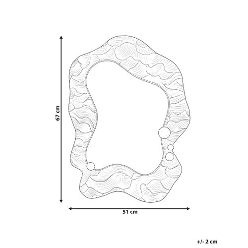 Miroir Linas 51 Cm 67 Cm Gris