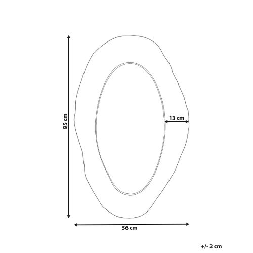 Miroir Lognes 56 Cm 95 Cm Noir