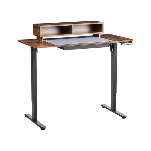Bureau Réglable En Hauteur Électriquement Lucama Marron/noir 120 Cm 60 Cm Avec Port USB