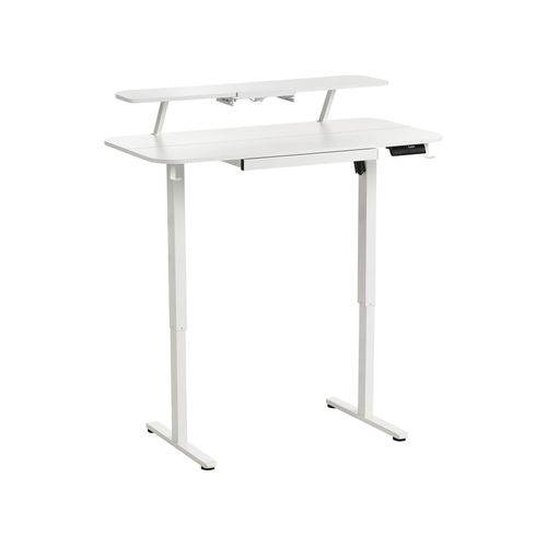 Bureau Réglable En Hauteur Électriquement Wilbanks Blanc 120 Cm 60 Cm Avec Port USB