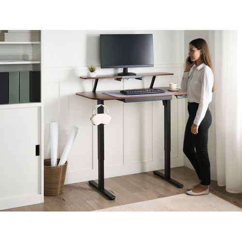 Bureau Réglable En Hauteur Électriquement Wilbanks Marron/noir 120 Cm 60 Cm Avec Port USB
