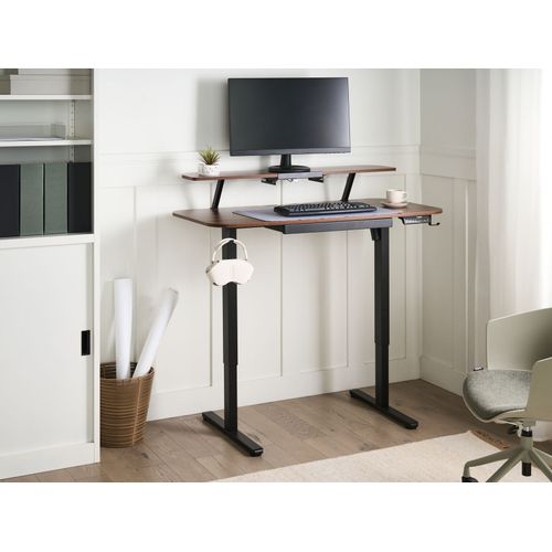 Bureau Réglable En Hauteur Électriquement Wilbanks Marron/noir 120 Cm 60 Cm Avec Port USB