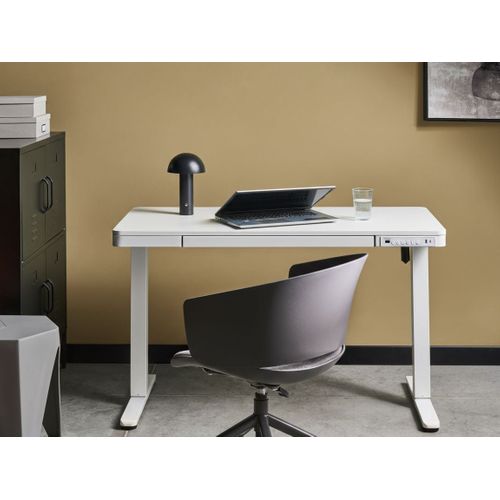 Bureau Réglable En Hauteur Électriquement Penly Blanc 120 Cm 60 Cm Avec Port USB