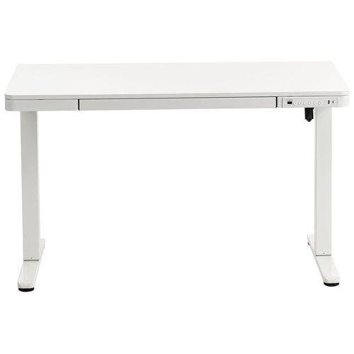 Bureau Réglable En Hauteur Électriquement Penly Blanc 120 Cm 60 Cm Avec Port USB