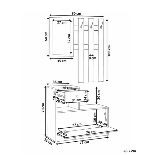 Ensemble De Couloir Cooma Marron Clair