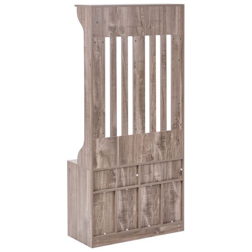 Rangement Pour Chaussures Avec Porte-manteau Deniliquim Marron Foncé