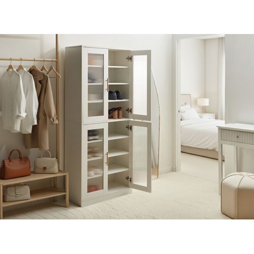 Meuble à Chaussures Griffith Avec Des Lumières LEDs Blanc