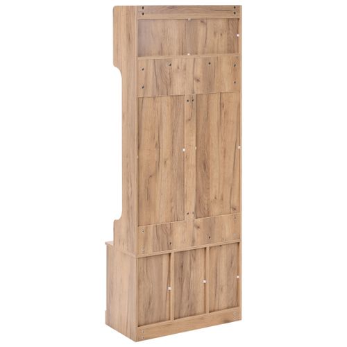 Rangement Pour Chaussures Avec Porte-manteau Gindagai Marron Clair