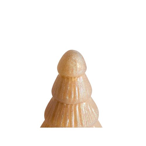 Lot De 2 Figurines Flaren Arbre De Noël 20/25 Cm Beige