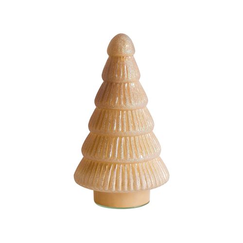 Lot De 2 Figurines Flaren Arbre De Noël 20/25 Cm Beige