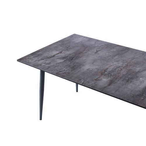 Table De Salle à Manger De Jardin Tolentino 180 Cm 90 Cm Effet Pierre Gris