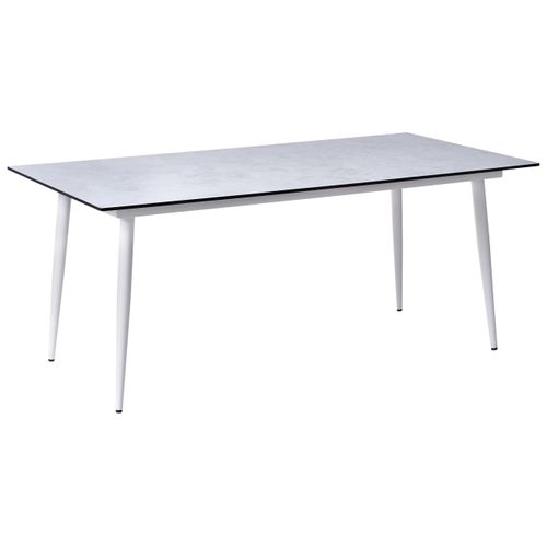 Table De Salle à Manger De Jardin Tolentino 180 Cm 90 Cm Effet Pierre Gris Clair