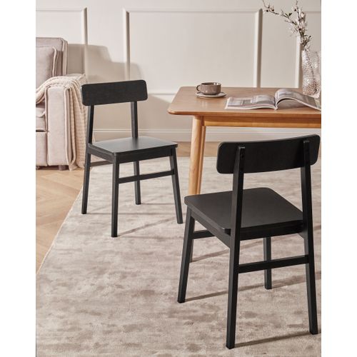 Lot De 2 Chaises De Salle à Manger Gorre Bois Noir