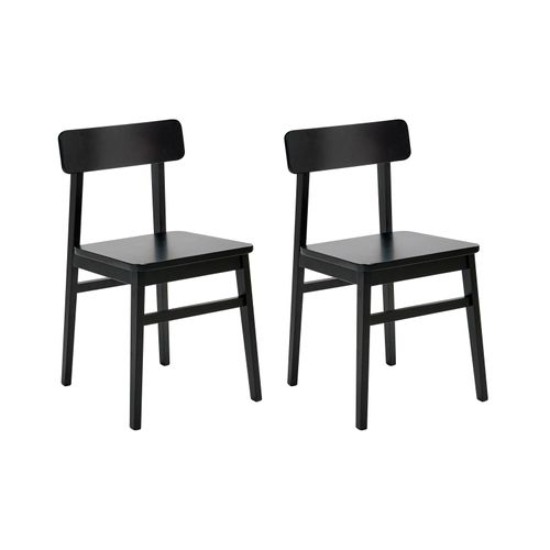 Lot De 2 Chaises De Salle à Manger Gorre Bois Noir