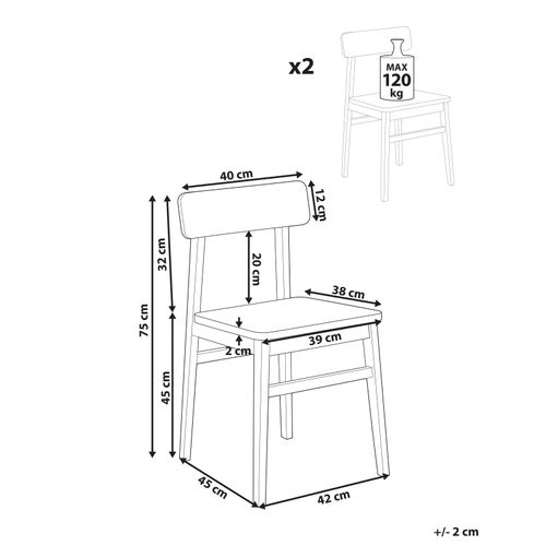 Lot De 2 Chaises De Salle à Manger Gorre Bois Noir
