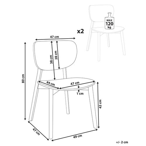 Lot De 2 Chaises De Salle à Manger Overly Bois Noir