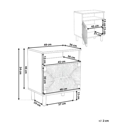 Table De Chevet Bondi Marron Clair