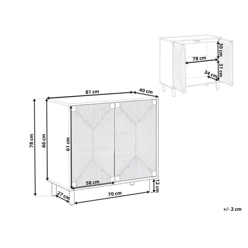 Commode 2 Portes Bondi Marron Clair