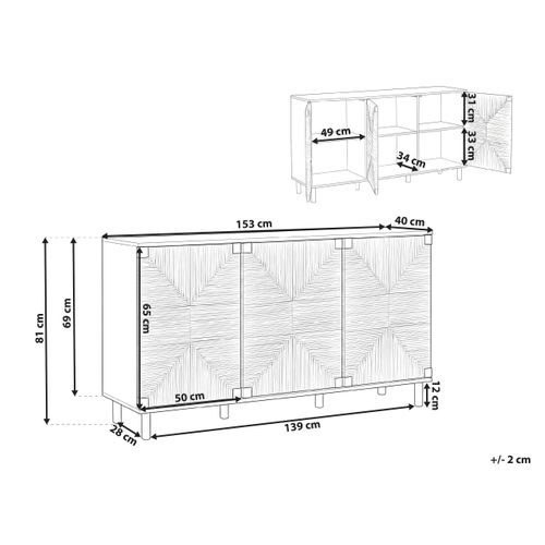 Buffet 3 Portes Bondi Marron Clair