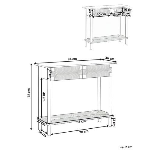 Console Bondi Marron Clair