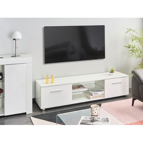 Meuble TV Avec LED Banff Blanc