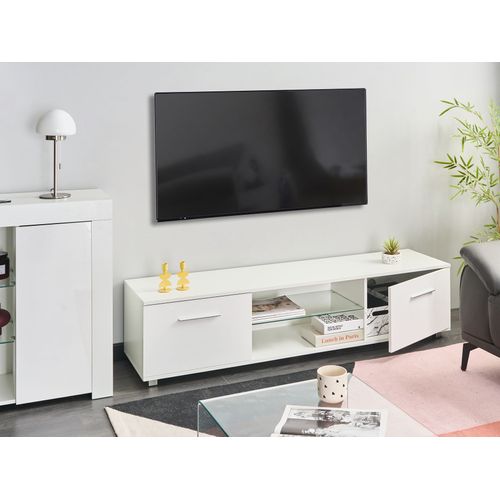 Meuble TV Avec LED Banff Blanc