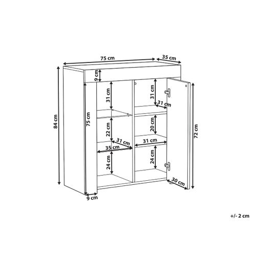 Buffet Avec LED Kamloops Blanc