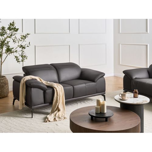 Canapé 2 Places Vejen Cuir Pu Noir