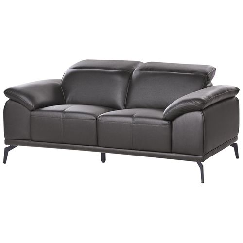 Canapé 2 Places Vejen Cuir Pu Noir
