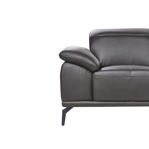 Canapé 2 Places Vejen Cuir Pu Noir