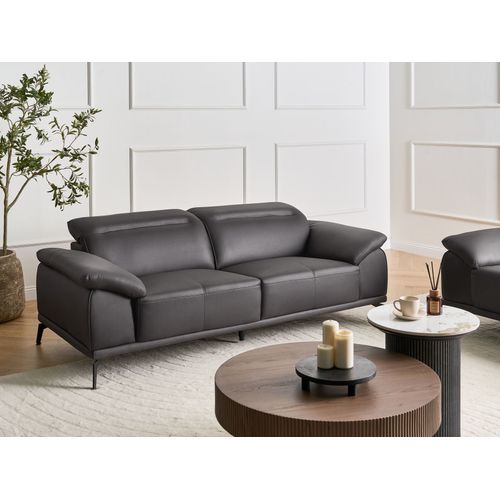 Canapé 3 Places Vejen Cuir Pu Noir