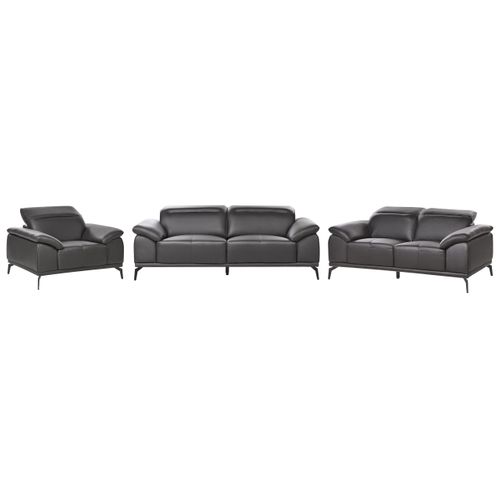 Ensemble De Salon 6 Places Vejen Cuir Pu Noir