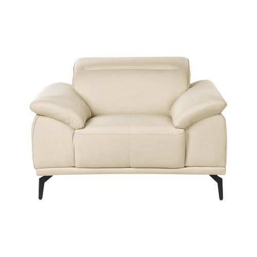 Fauteuil Vejen Cuir Pu Beige