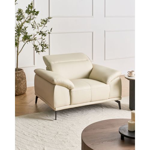 Fauteuil Vejen Cuir Pu Beige