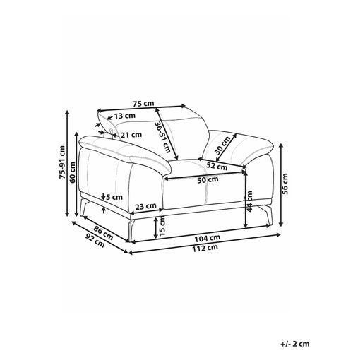 Fauteuil Vejen Cuir Pu Beige