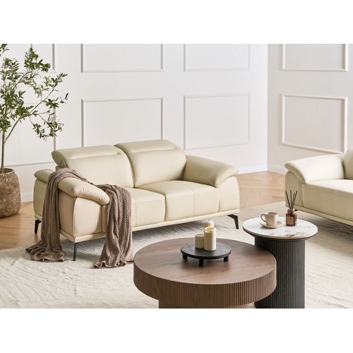 Canapé 2 Places Vejen Cuir Pu Beige